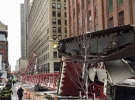 Строительный кран, упавший в центре Манхэттена. Нью-Йорк, США, 5 февраля 2016