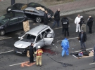 Volkswagen, що вибухнув на Бісмаркштрассе у Берліні. Німеччина, 15 березня 2016