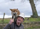 Петсі Гіббонс та врятована ним лисиця. Кілкенні, Ірландія, 25 квітня 2016