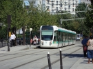 Современный трамвай в Париже на линии 3, Франция