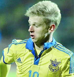 Олександр Зінченко провів другий матч за національну команду України. Дебютував торік у жовтні в домашньому поєдинку відбіркового турніру проти Іспанії