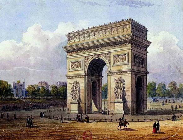 29 липня 1836 року урочисто відкрито Тріумфальну арку в Парижі. Наказ про її будівництво видав імператор Наполеон Бонапарт 1810-го. Наступного року заклали перший камінь. Ще через три роки імператор відрікся від престолу. Арка має чотири скульптурні групи і шість барельєфів – за сюжетами найвидатніших битв французької армії. На стінах вигравіювали назви 128 битв та імена 658 французьких воєначальників. Навколо споруди стоять 100 гранітних тумб – на честь 100 днів правління Наполеона після його повернення до влади 1815-го. Він помер 1821 року