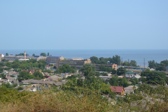 Вид на море с Городского сада Мариуполя