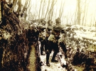 Австрійські вояки на позиціях на горі Лисоні, 1916 рік