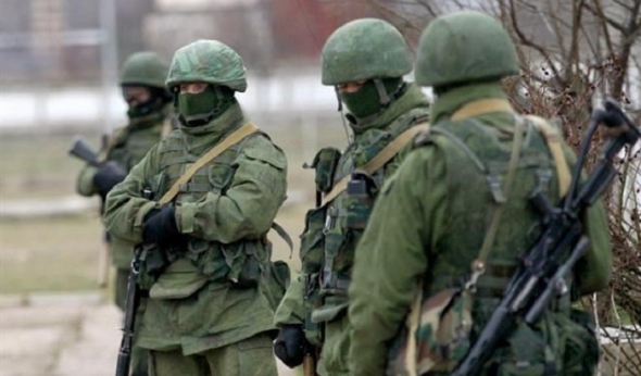 Российские спецназовцы во время аннексии Крыма, март 2014 года