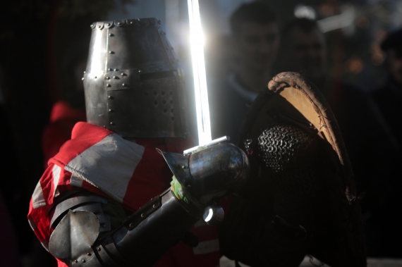 Рыцарские бои в рамках первого Фестиваля военных традиций и побед Руси-Украины, Львов, 14 октября 2016