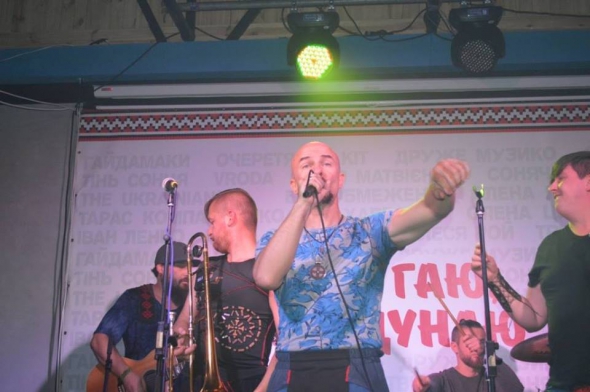 Гурт "Гайдамаки" на презентації збірки "Ой у гаю, при Дунаю"