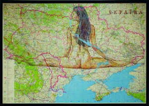 Картина київського художника Юрія Соломка ”Ростяжка” довжиною 110 сантиметрів. ­Створена 2013 року кульковою ручкою та аквареллю