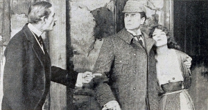 Кадр з  американського німого  фільму "Шерлок Холмс" 1916 року