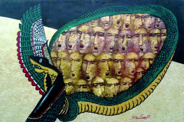 Картину ”Гімн демонам і героям” одеський художник Олександр Ройтбурд написав 1989 року