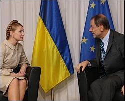 Солана похвалил Тимошенко за экономику и упрекнул за ссоры с Ющенко