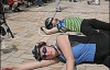 Киевские велосипедисты легли под стены МВД (ФОТО)