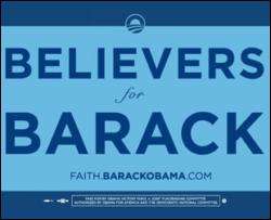 Обама продает верующим наклейки на бамперы