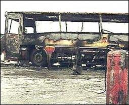 Названа причина пожежі автобуса на Донеччині