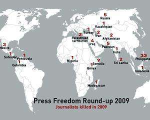За рік в світі убили 76 журналістів
