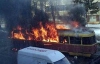 В Киеве на Подоле сгорел трамвай (ФОТО)