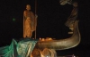 На Днепровской набережной упал памятник основателям Киева (ФОТО)