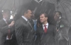Киев встретил Медведева градом, а Януковича привалило (ФОТО)