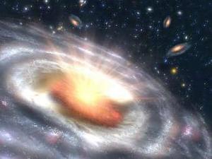 Соседнюю галактику &amp;quot;поедает&amp;quot; гигантский квазар (ВИДЕО)