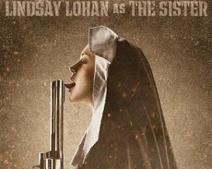 Ліндсі Лохан в постері до нового фільму облизує пістолет