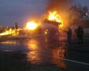 На Запоріжжі у вантажівці згоріло три коня