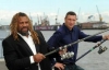 Виталий Кличко и Бриггс ловили рыбку в Гамбурге (ФОТО)