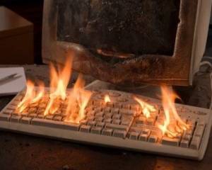 В Харькове сгорел компьютер с результатами выборов 