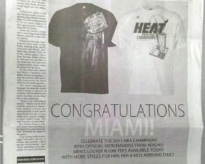 Американська газета помилково привітала &quot;Майамі&quot; з перемогою в НБА
