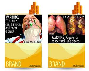 У США на пачках сигарет розміщуватимуть фото гнилих зубів і хворих легень