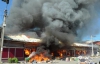В Мукачево пожар полностью уничтожил рынок