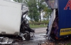 На Сумщині водій фури заснув за кермом і врізався в іншу вантажівку