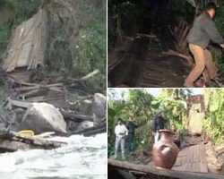 В Индии обрушился мост, 34 человека погибли