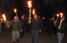 Годовщину референдума за Независимость в Черкассах отметили зажженными факелами