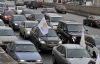 Две тысячи автомобилей выехали на автопробег против Путина
