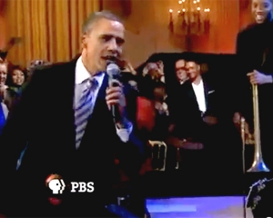 Барак Обама спел вместе с Миком Джагером блюз