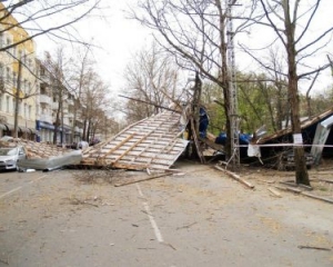 От урагана в Симферополе пострадали две женщины и 100 деревьев