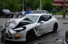В Киеве "Porsche" с номерами ВР разбил 2 машины, водитель скрылся