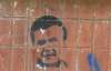 У Червонограді на стінах намальований Янукович з діркою у голові