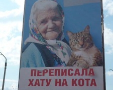 Заказчик &quot;кошачьего&quot; билборда вывоз семью в другую область