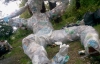 Под столичным Московским мостом появились скульптуры из мусора 