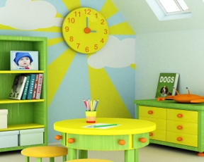 Дитячу кімната найкраще фарбувати у жовтий та персиковий кольори