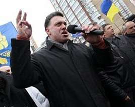 &quot;Вы являетесь участниками формирования будущего Украины&quot; - Тягнибок обратился к людям под ЦИК