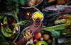 На праздник Чхат индуисты дарили солнцу бананы и молоко