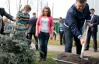 Янукович взяв до рук лопату і посадив ялинку