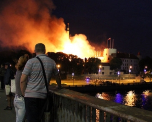 Пожар уничтожил резиденцию президента Латвии