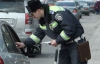 В Киеве пьяный на БМВ врезался в машину ГАИ и покалечил инспектора