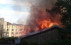 В Киеве из-за пожара на рынке задымлена станция метро "Лесная"