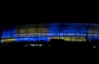 Стадион в польском Вроцлаве подсветили желто-синим в поддержку Евромайдана