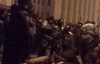 Беркут" уничтожил блокпост митингующих на Лютеранской