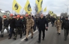 Активисты под Межигорьем завершили акцию гимном Украины